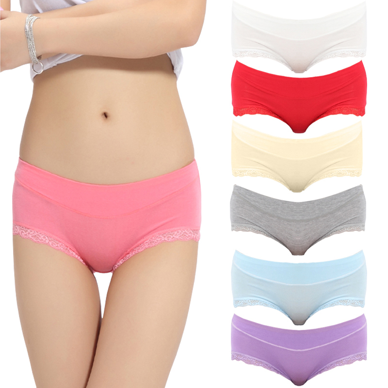 mid waist lace sexy briefs women's seamless panties underwear