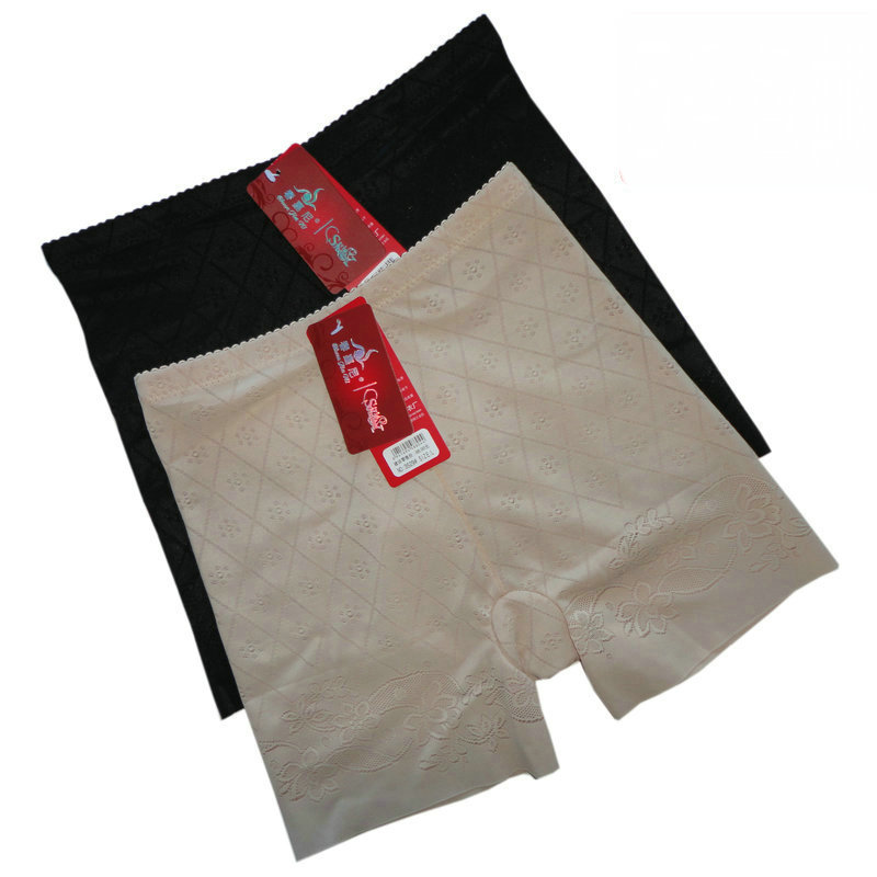 Mid waist ultra-thin viscose seamless panty abdomen drawing pants shorts legging breathable skin-friendly