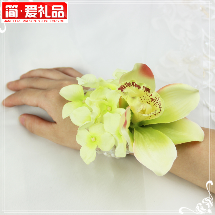 Middot . wrist length flower bride holding flowers accessories artificial flower guelder wedding gift