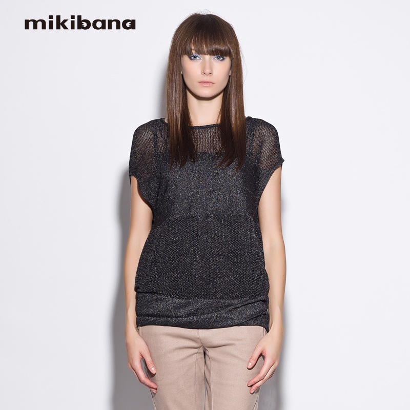 Mikibana 2013 spring loose pullover sweater female loose long design