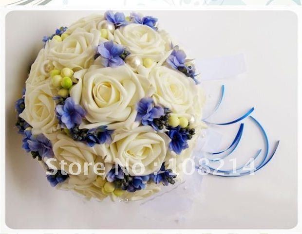 Milk white Artificial Flower for wedding,Bridal bouquet Hand-making flowers for two kinds colors