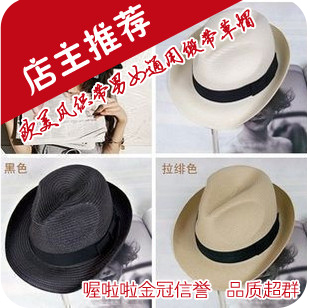 Min.order $10, mix order Pa11 fashion webbing general ribbon strawhat fedoras 85g free shipping