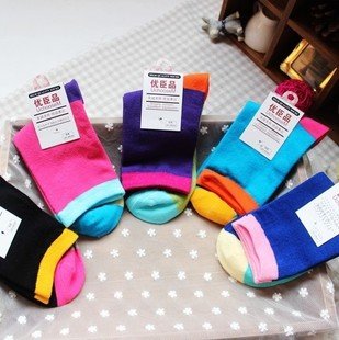 Min Order $10(mixed order)Cute candy color mix matching color cotton socks  lady socksWHOLESALE FREE SHIPPING