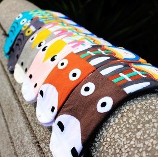 Min Order $10(mixed order) Retail Cute and creative cartoon socks animal crocodile asinine horse cotton socks women
