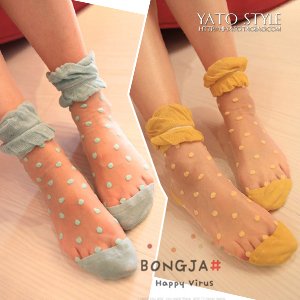 Min Order $10(mixed order) Retail  Cute dot lace  pile of socks