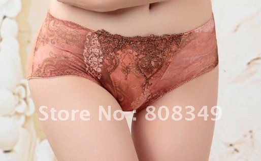 Min. Order $15 2pcs set Sexy Lady lace Big size XL/XXL Underwear hollow out Cozy Lingerie Panties Briefs yellow free shipping