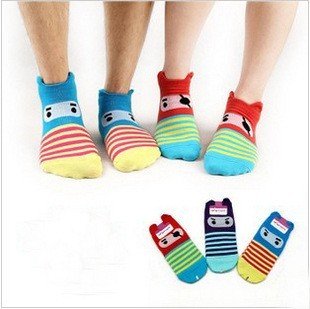 Min.Order$15 Korea creative three-dimensional cute cartoon sock stripe pirates expression ankle sock floor socks DW2073