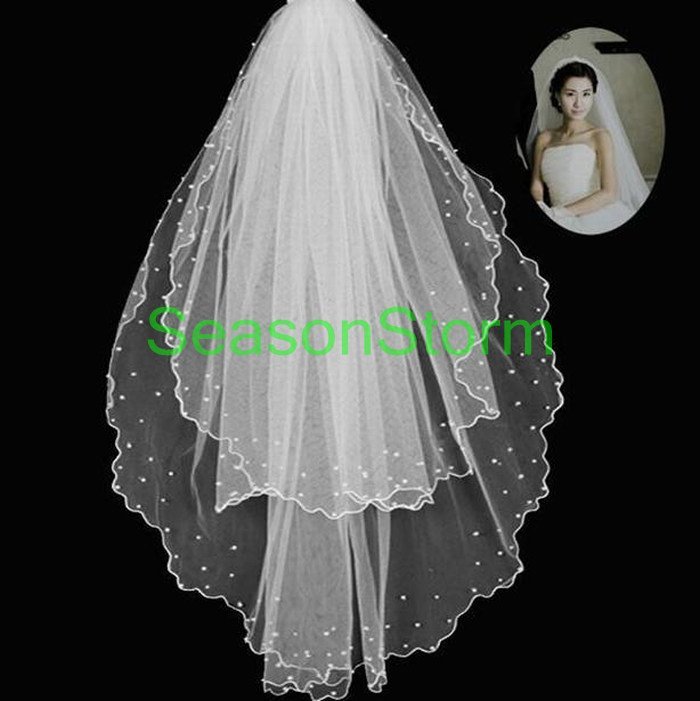 Min Order $20 (mixed order) Retail Euro-style Lace Yarn Wedding Bridal Veils  (SJ-17)