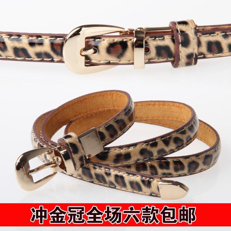 Min.order is $10 (mix order) Belt female all-match genuine leather women's candy color thin belt decoration fashion strap female