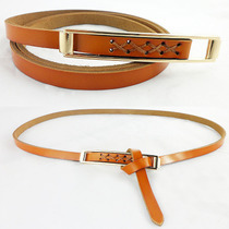 Min.order is $10 Mix order free shipping wholesale fashion women's leather thin belt