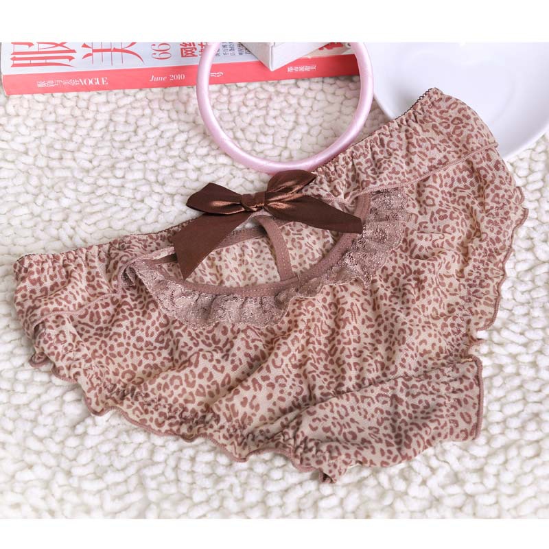 Min.order is $10 (mix order) Free Shipping!Woman's love - Sexy Leopard panties - mature charm!#nk1005