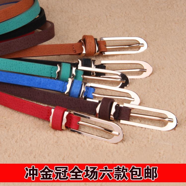 Min.order is $10 (mix order) Genuine leather long agings mixed pigskin belt thin belt belly chain female accounting clothing