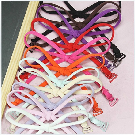 min order is 100pair/lot free shipping many colors staps candy belt bra straps