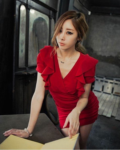 Min.order is $15 Free shipping! 2012 Fasjion women's deep V-neck tight-hip mini dress T166