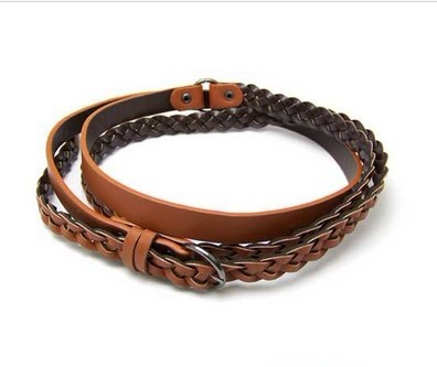 Min.order is $15 (mix order)Fashion Weave Leather Ladies Belt  Free Shipping