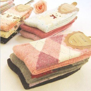 Min.order is $15 (mix order) Fashion Women's Sock Cotton Warm rabbit woolen Socks AQ3527