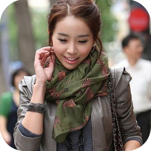 Min.order is $15 (mix order) Ps003 scarf autumn and winter female fluid zebra print scarf autumn and winter 93g