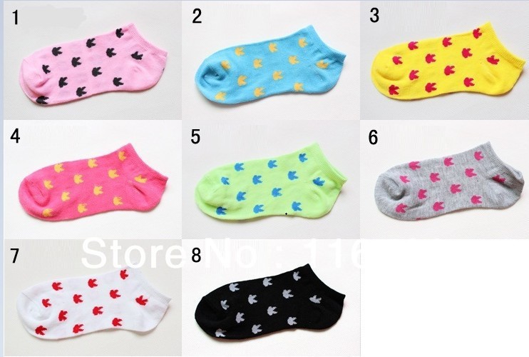 (Min order is $8 Mixed order) CL2000 Rainbow Men Women Low Ankle Socks, Cotton soft socks Hosiery