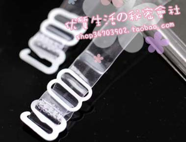 Min. Order US$30 Free shipment/ Crystal transparent shoulder strap /high quality elastic strap invisible pectoral girdle