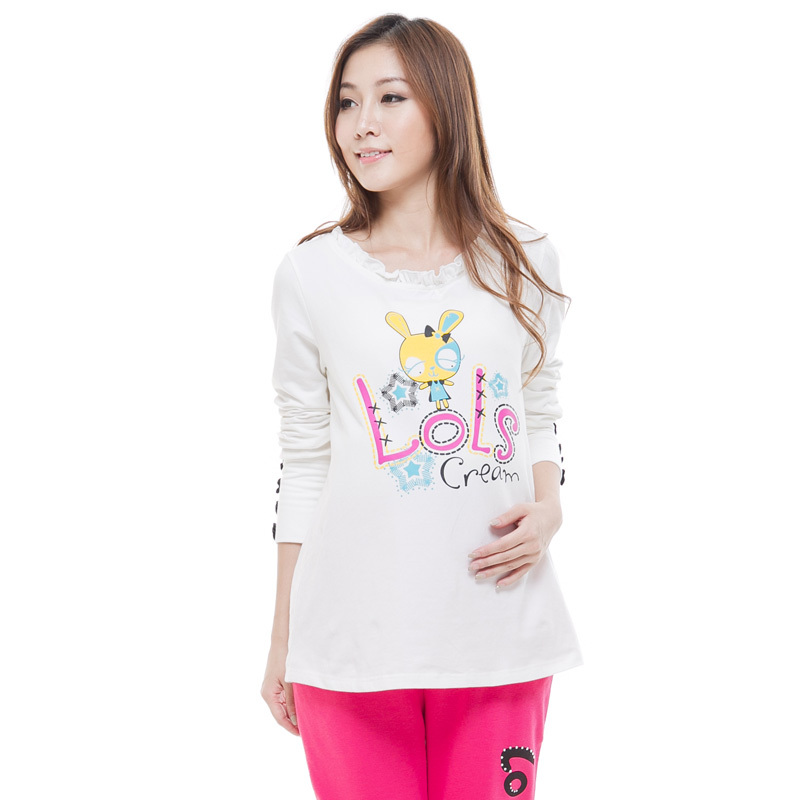 Mini mommas maternity clothing autumn top maternity t-shirt long-sleeve pullover maternity top autumn and winter 2012