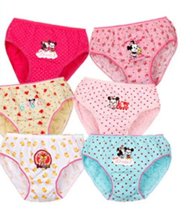 MINI order 10USD Girls underwears fit 3-14yrs kids briefs 100cotton color random can chose size 10005