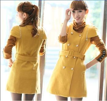 Mini order$15 2012 5052 sleeves detachable woolen trench