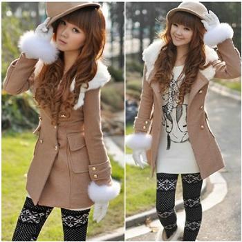Mini order $15 2012 9087 fashion elegant double gold buckle large lapel with a hood slim trench outerwear