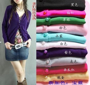 Mini order $15 2012 spring women's e913 candy color small cape sweater cardigan sun protection shirt
