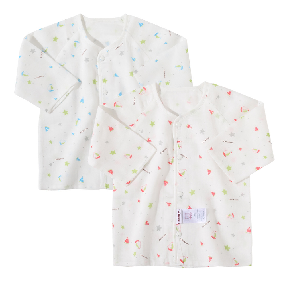 Minimoto 2012 new arrival watermelon boat print cotton gauze double-breasted top yu1305