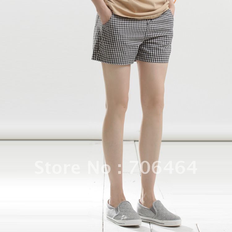 Minimum 3 pcs mixed acceptable Fluid casual loose plus size all-match fine plaid shorts sqk609