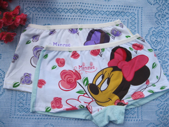 MINNIE cartoon female child panties baby trunk boxer shorts seamless underwear 2