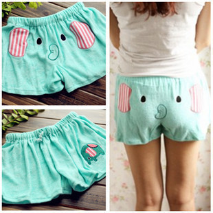 Mint green breathable towel fabric lounge pants shorts