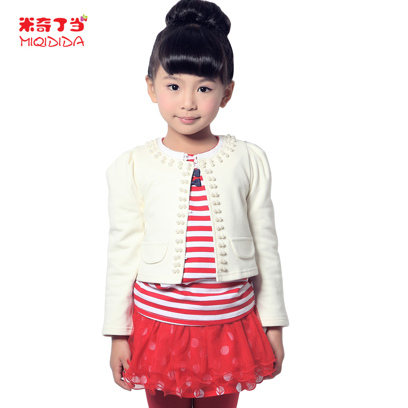 MIQIDIDA 13-11002 children's clothing female child 2013 spring child princess baby long-sleeve short design outerwear cardigan