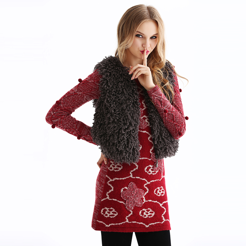 Mirror fun women's winter faux vest outerwear short design vest