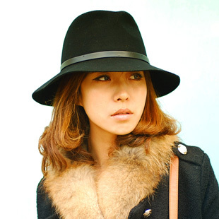 Mismemo winter fedoras female autumn and winter women's jazz hat fashion