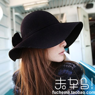 Mismemo woolen hat winter autumn and winter large fedoras women's cap female vintage