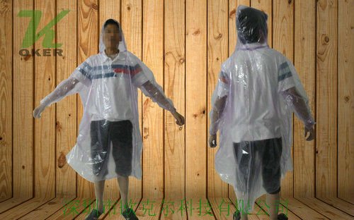 Mix Color by Express Free Shipping 200 PCS Disposable PE Rain Poncho  Raincoat  Disposable PE Raincoats