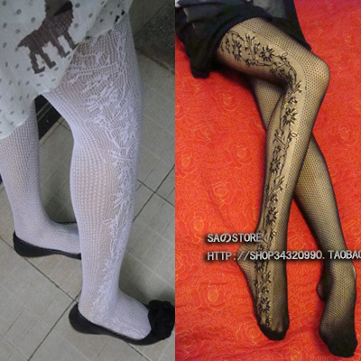MIX-ORDER 10USD Design White Vintage Fishnet Socks and Tights Women's Sexy Party Stockings Pantyhose Free Shipping #P0032-831