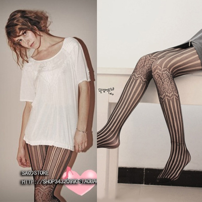 MIX-ORDER 10USD Double  Fashion Fishnet Stockings street pantyhose jacquard fishnet Tight for Women Free Shipping #P0015-092