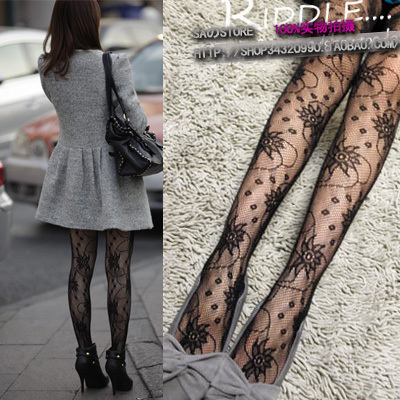 MIX-ORDER 10USD Fashion socks vintage morning glory lace fishnet stockings Women's pantyhose Stocking Tights Leggings #P0052-605