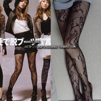 MIX-ORDER 10USD Magazine Fashion Flower Pattern Stockings for Lady Lace Sexy Fishnet Yarn Stocking for Women #P0020-602