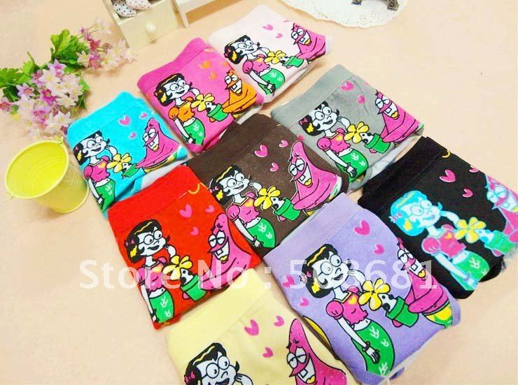 Mixed batch of Japan and South Korea underwear, students' cartoon underpants, Spongebob Squarepants underwear