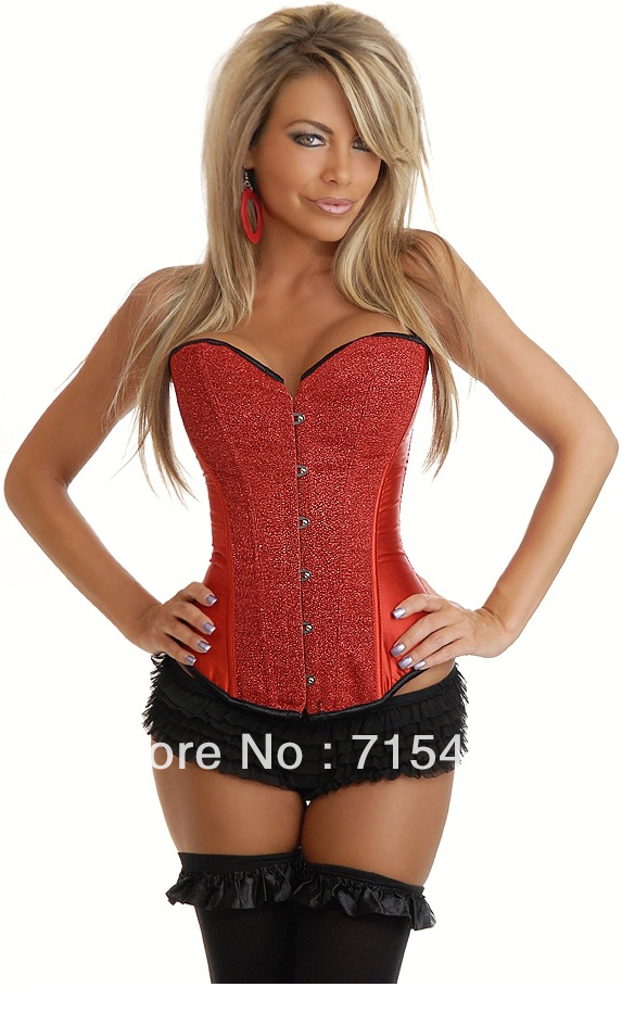 ML4052 Easy Fashion Easy Life Free Shipping Red Christmas Corset Sexy Lingerie Corset
