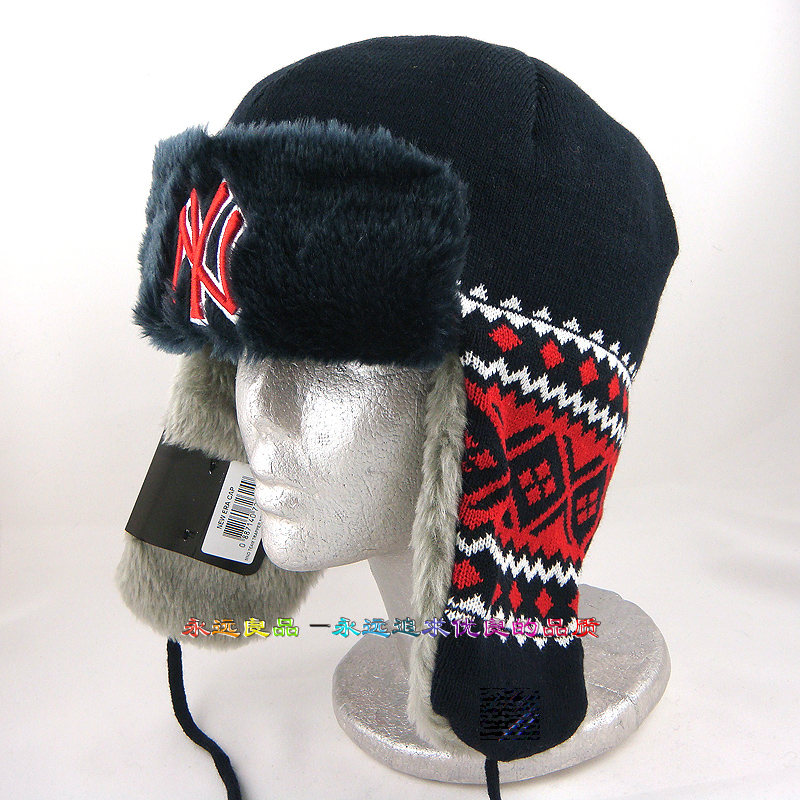 Mlb ne lei feng cap lovers hat autumn and winter thermal protector ear cap skiing hat 2