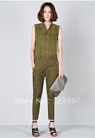 MO&Co. The AnKe moco XiuXianFeng fashion even body pants M111CAS07 68 green from paris Limited number
