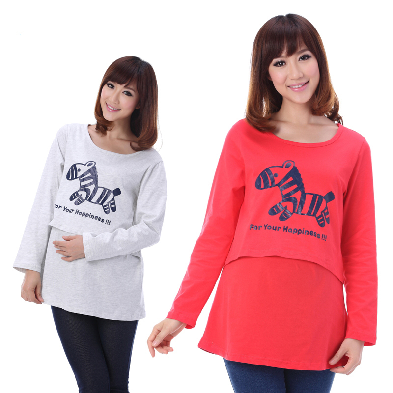 Mobile phone 49 maternity clothing autumn women clothing long-sleeve nursing clothing t-shirt