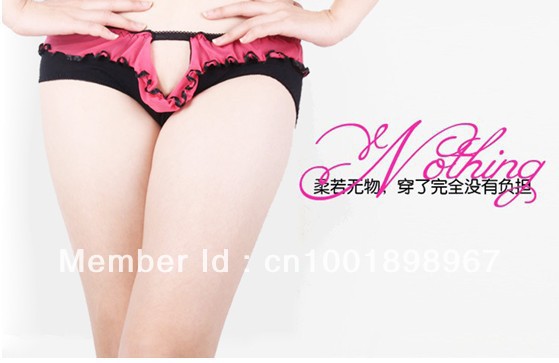 Modal appeal underwear before starting wholesale hollow out edge sexy beautiful buttock women's briefs 8 colors * 3006