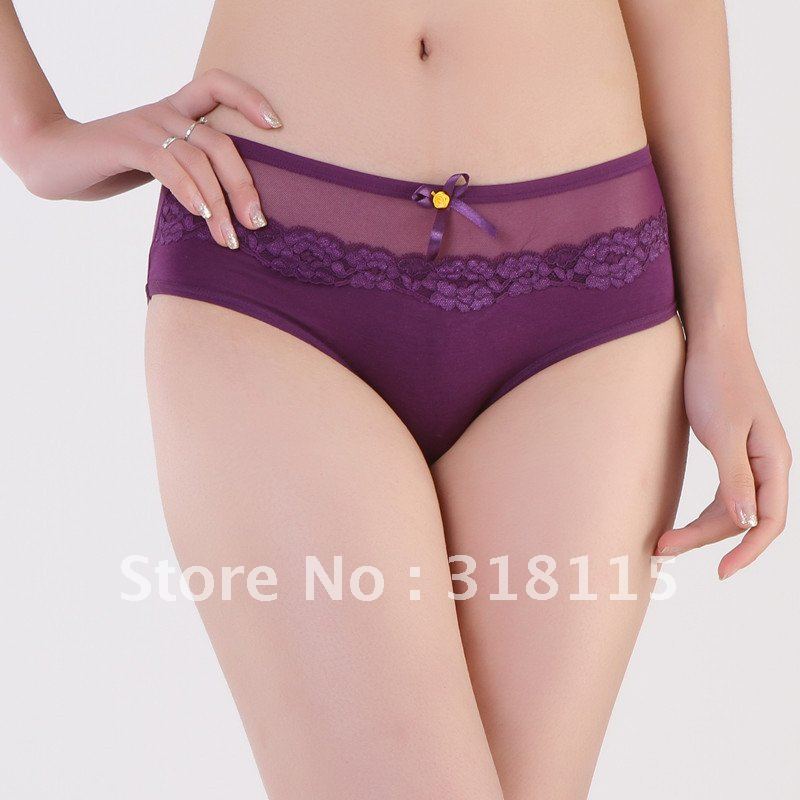 Modal Cotton Flowered Panties Women's Underwear Briefs Knickers 900852-510012B Free shipping