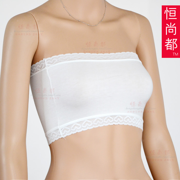 Modal cotton tube top love lace solid color tube top brief tube top female