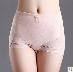 Modal high waist abdomen drawing seamless bottom butt-lifting ultra-thin women's body shaping panties
